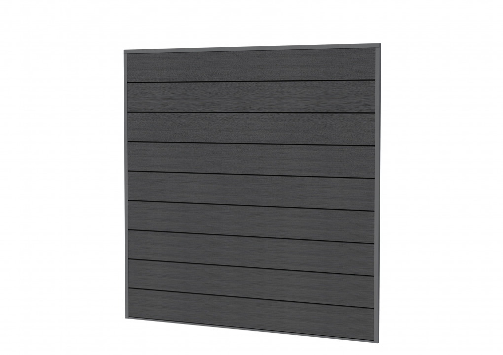 &Eacute;cran composite | Composite Bois Plastique | 181,5 x 181,5 cm | Cloison droite | anthracite