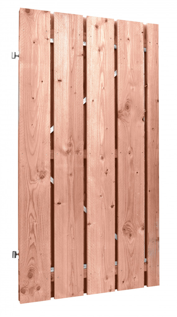 porte en planche | Douglas | Sciage fin | cadre en acier r&eacute;glable, 19 mm | 100 x 190 cm | Droit | non trait&eacute;