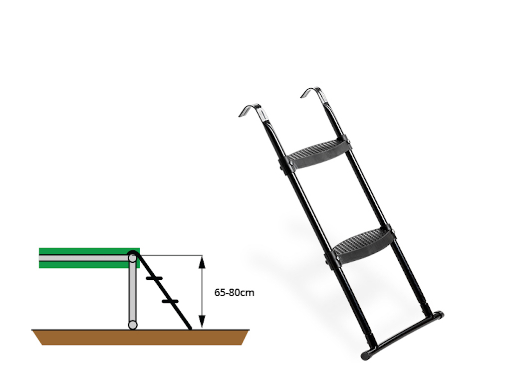&Eacute;chelle de trampoline EXIT pour hauteur de cadre: de 65 &agrave; 80 cm