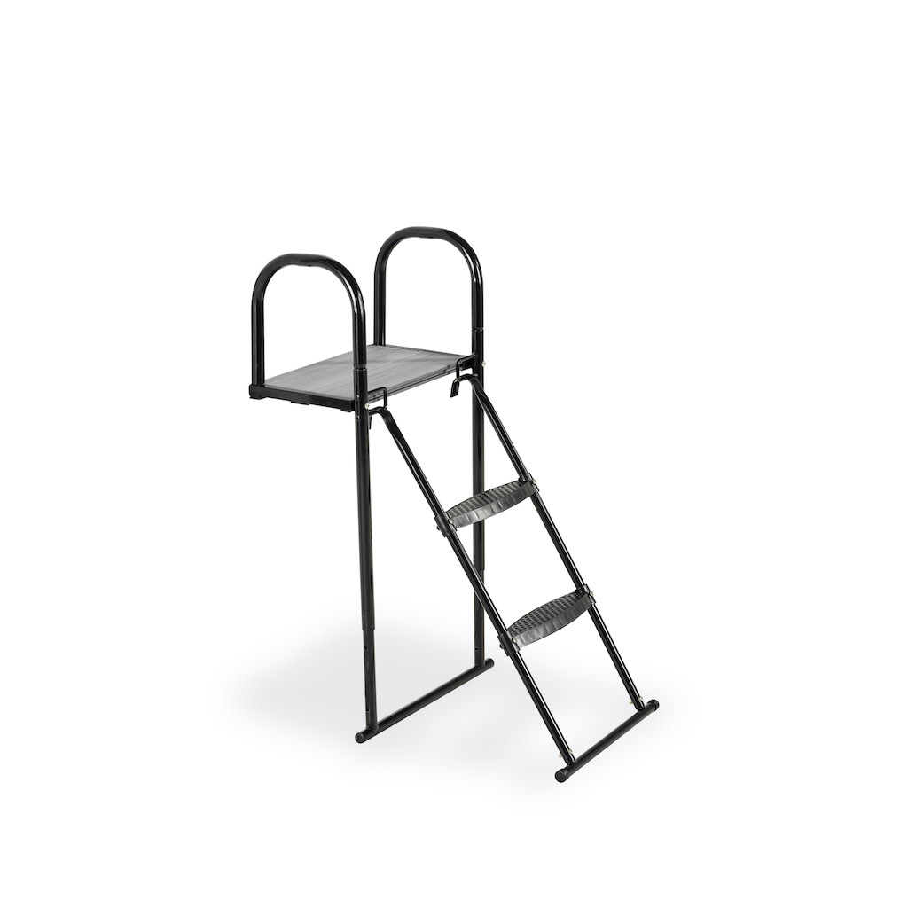 EXIT Plateforme de trampoline avec &eacute;chelle pour hauteur de cadre: de 80 &agrave; 95 cm
