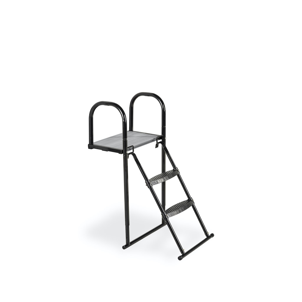 EXIT Plateforme de trampoline avec &eacute;chelle pour hauteur de cadre: de 65 &agrave; 80 cm