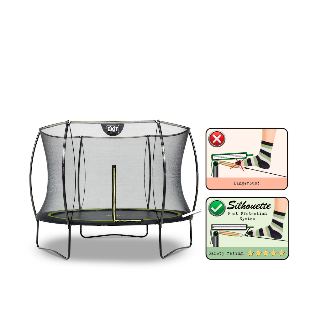 EXIT Silhouette trampoline diamètre 244cm - noir