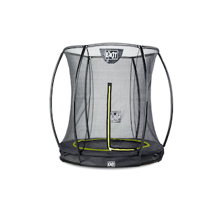 Trampoline de sol EXIT Silhouette ø183cm avec filet de s&eacute;curit&eacute; - noir