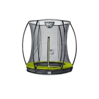 EXIT Trampoline de sol Silhouette ø183cm avec filet de s&eacute;curit&eacute; - vert