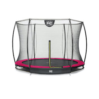 EXIT Silhouette inground trampoline ø244cm met veiligheidsnet- roze