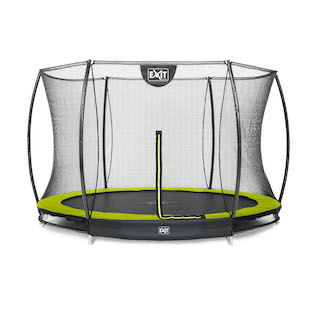 EXIT Trampoline de sol Silhouette ø305cm avec filet de s&eacute;curit&eacute; - vert