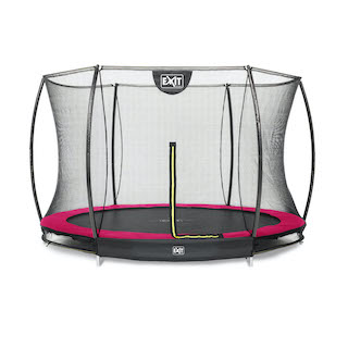 EXIT Silhouette inground trampoline ø305cm met veiligheidsnet- roze