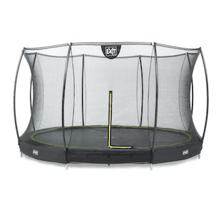 EXIT Silhouette inground trampoline ø366cm met veiligheidsnet- zwart