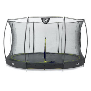 EXIT Silhouette inground trampoline ø427cm met veiligheidsnet- zwart