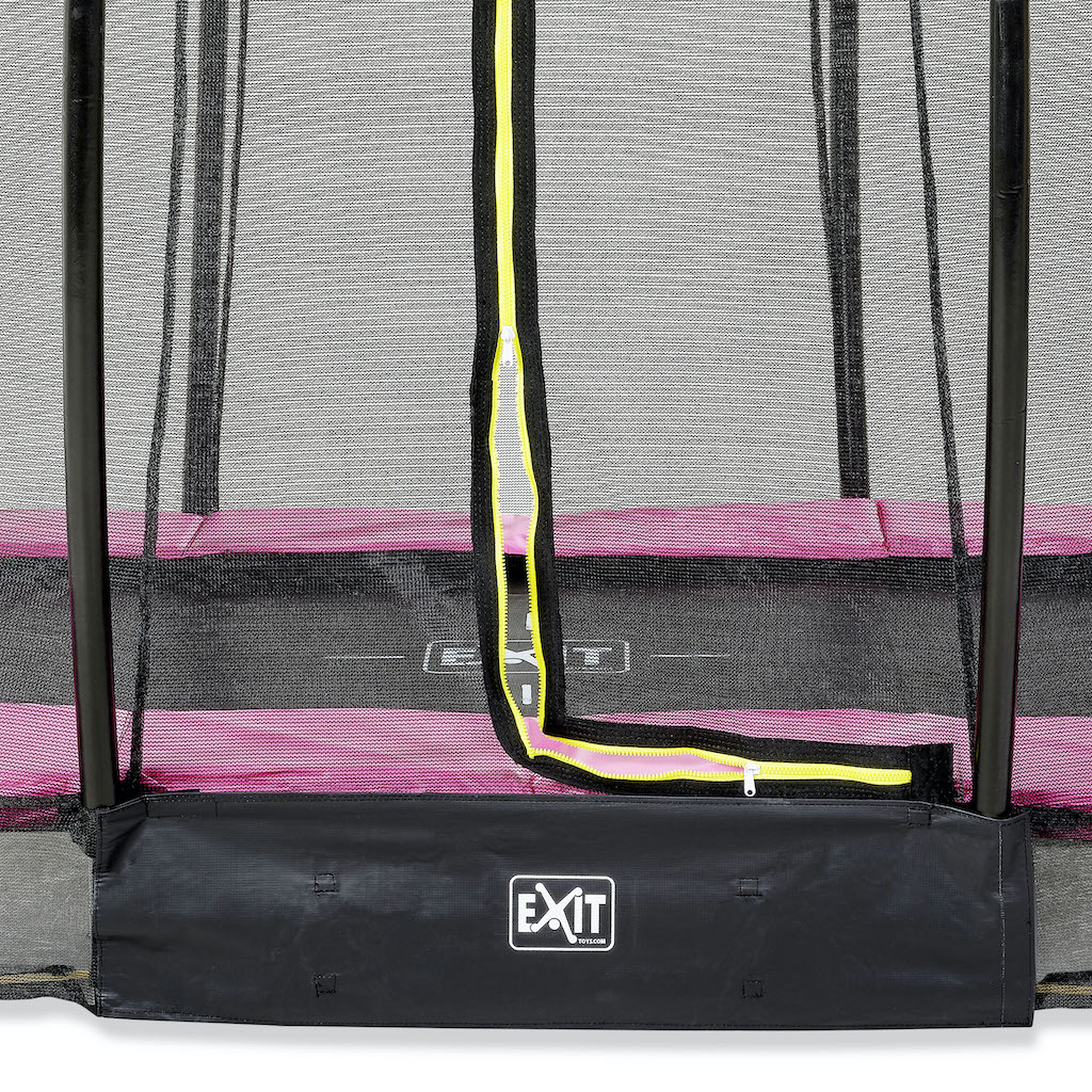 EXIT Silhouette inground trampoline ø427cm met veiligheidsnet- roze