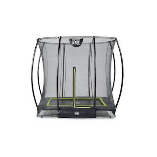 Trampoline de sol EXIT Silhouette 153x214cm avec filet de s&eacute;curit&eacute; - noir