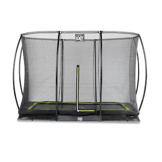 Trampoline de sol EXIT Silhouette 214x305cm avec filet de s&eacute;curit&eacute; - noir