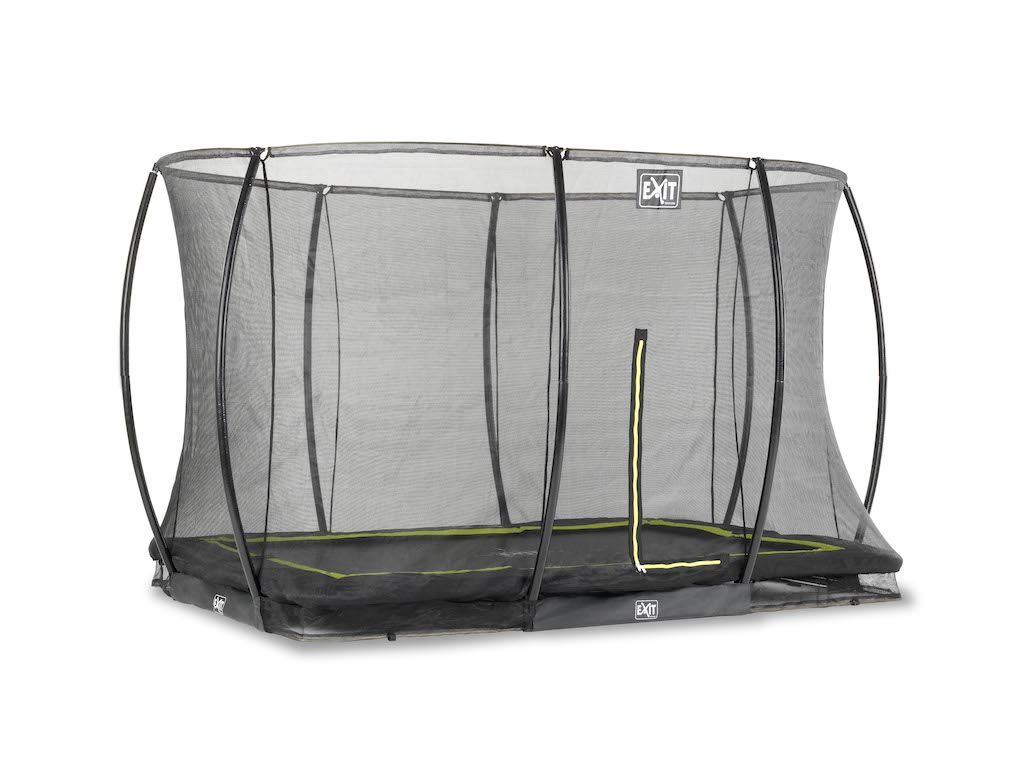 EXIT Silhouette inground trampoline 214x305cm met veiligheidsnet- zwart