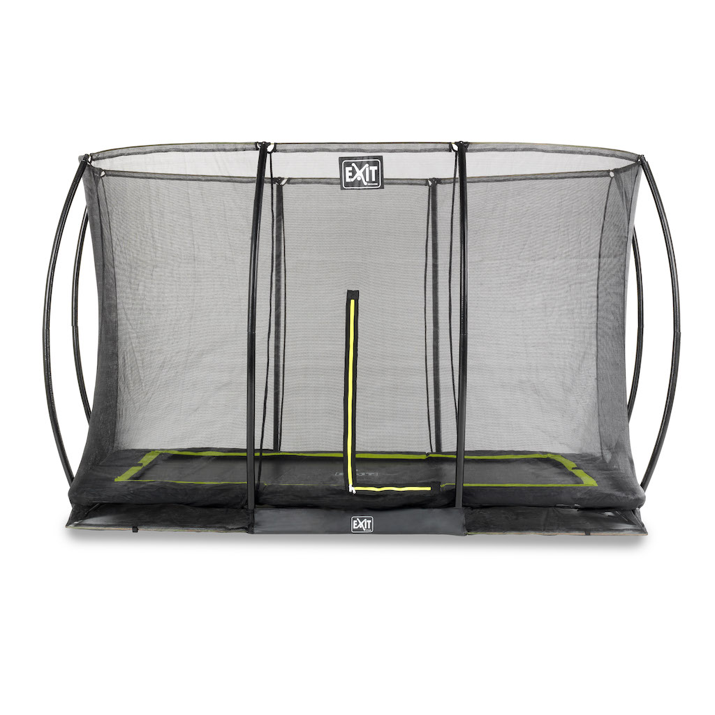 Trampoline enterré EXIT Silhouette 244x366cm avec filet de sécurité - noir