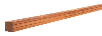 <BIG> <B> Poteau en bois dur AV rabot&eacute; avec rainure en V, pointu 6,5 x 6,5 x 275 cm. </B> </BIG>
