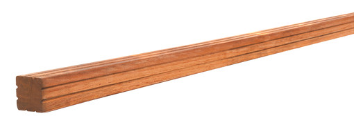 <BIG> <B> Poteau en bois dur AV rabot&eacute; avec rainure en V, pointu 6,5 x 6,5 x 275 cm. </B> </BIG>