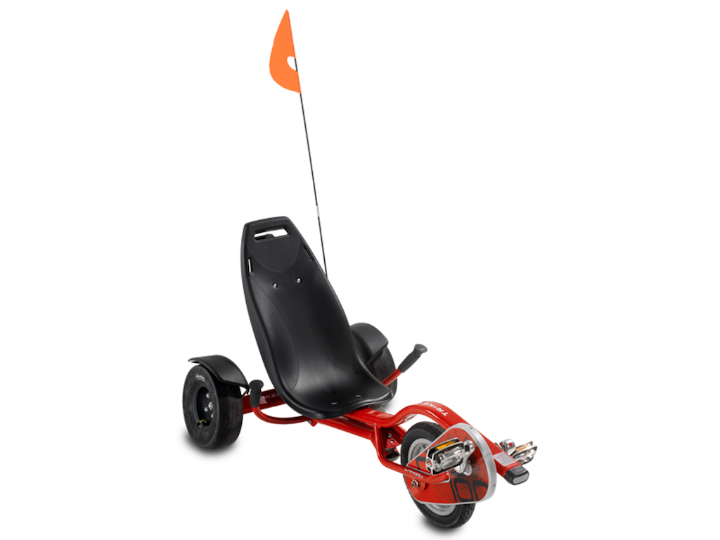 EXIT Triker Pro 100 Tricycle rouge Jeunesse Entra&icirc;nement avant Allong&eacute;