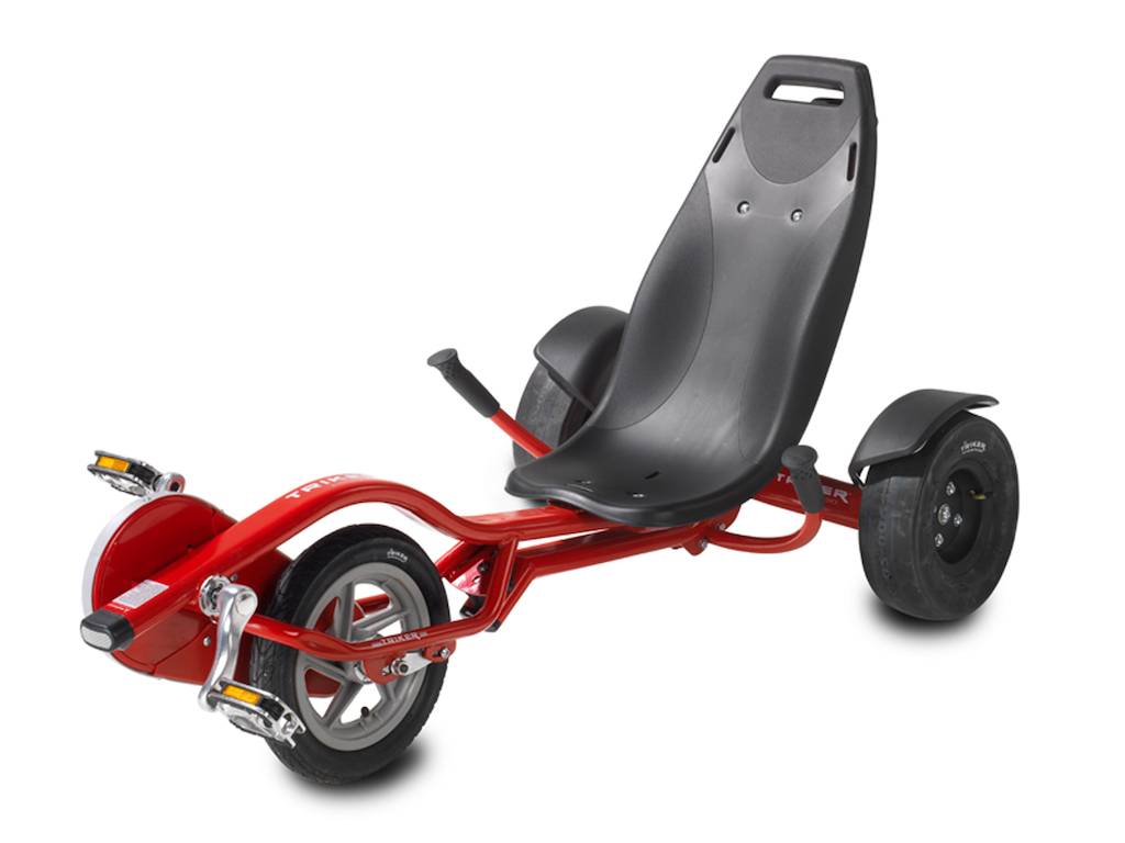EXIT Triker Pro 100 Tricycle rouge Jeunesse Entra&icirc;nement avant Allong&eacute;