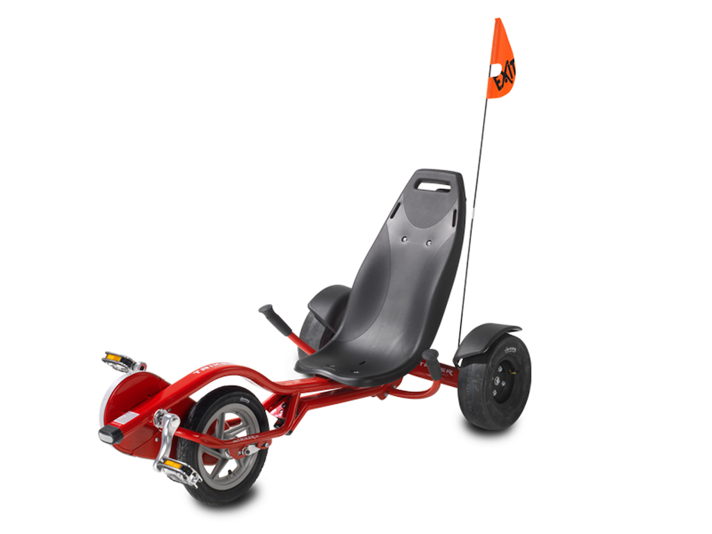 EXIT Triker Pro 100 Tricycle rouge Jeunesse Entra&icirc;nement avant Allong&eacute;