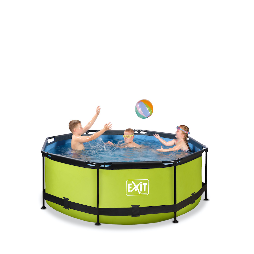 EXIT Lime zwembad diameter 244x76cm met filterpomp - groen