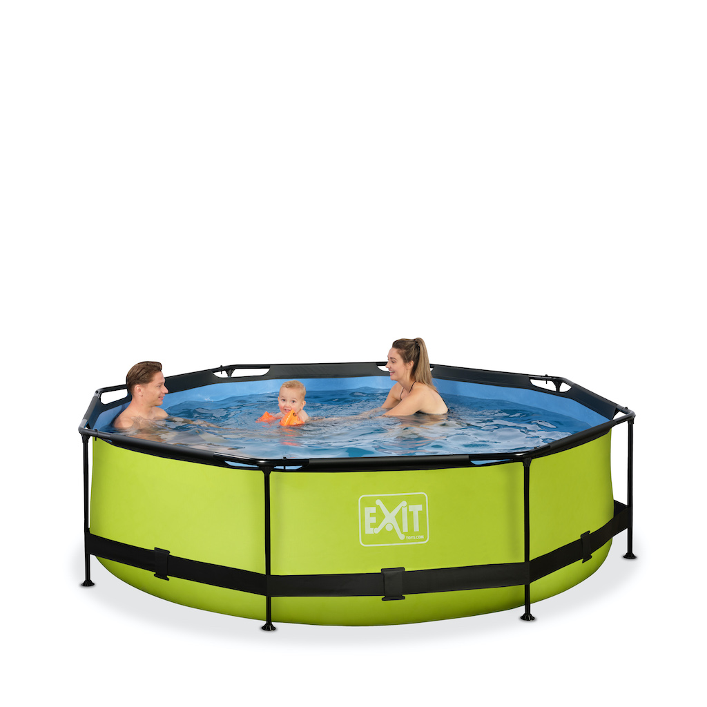 EXIT Lime zwembad diameter 300x76cm met filterpomp - groen