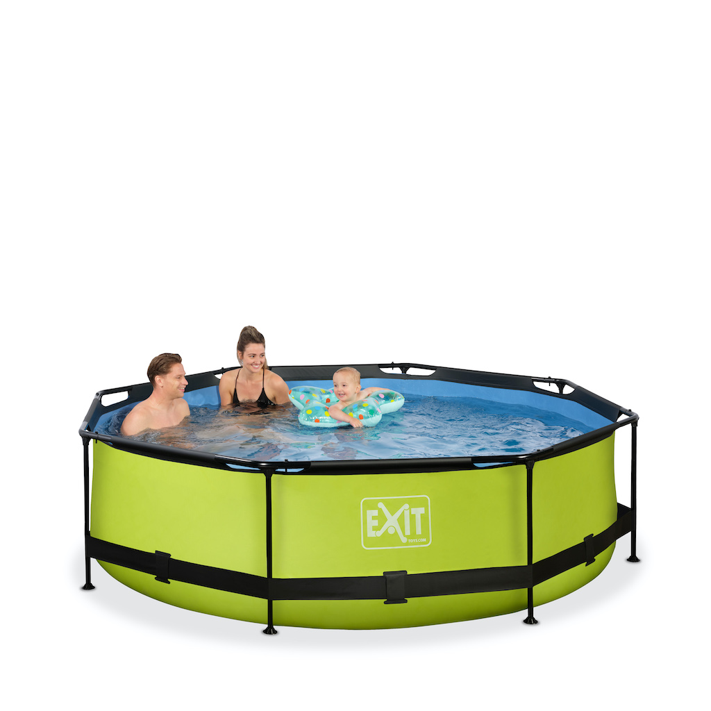EXIT Lime zwembad Â—cm met filterpomp - groen