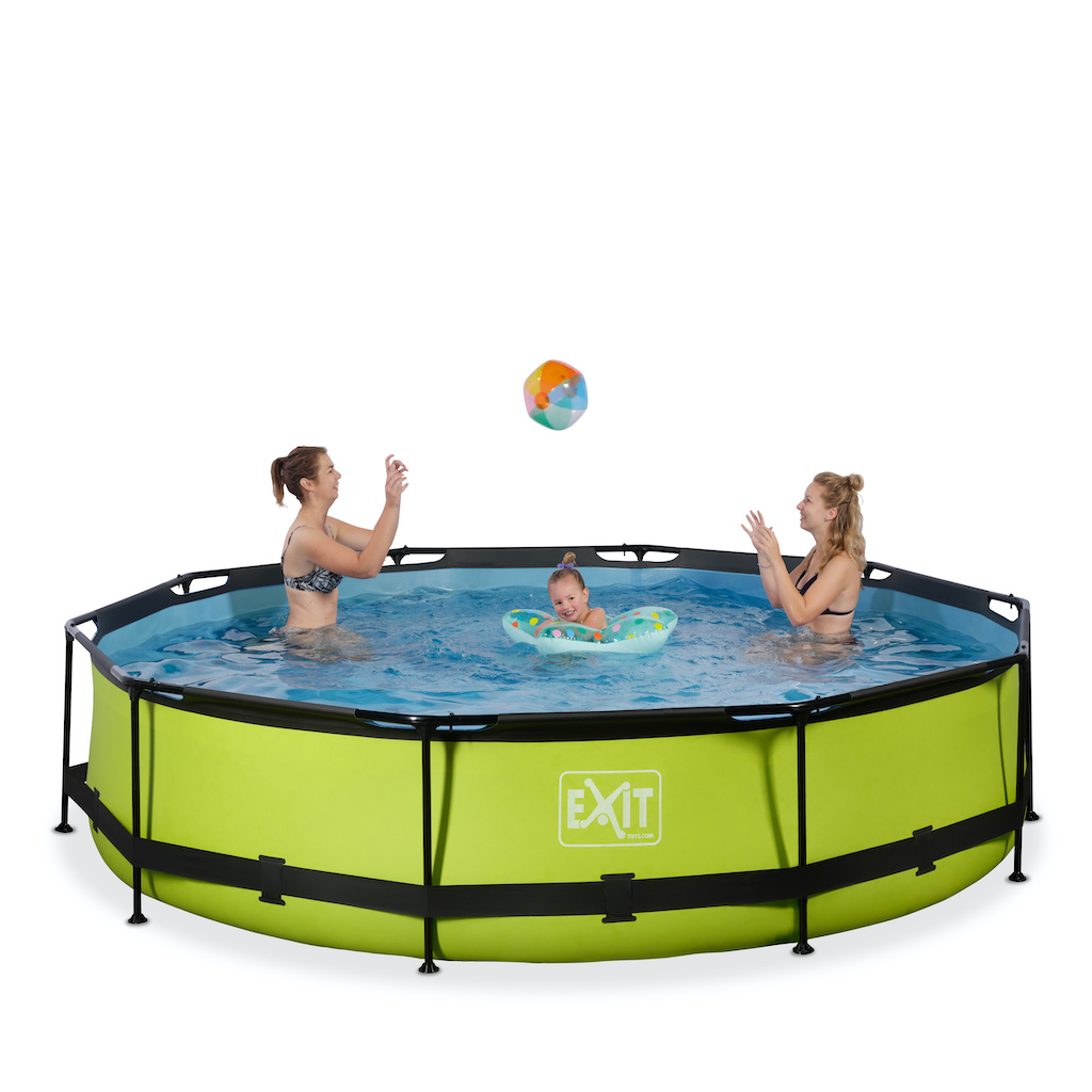 EXIT Lime zwembad diameter 360x76cm met filterpomp - groen