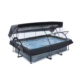 EXIT Stone pool 220x150x65cm avec couvercle