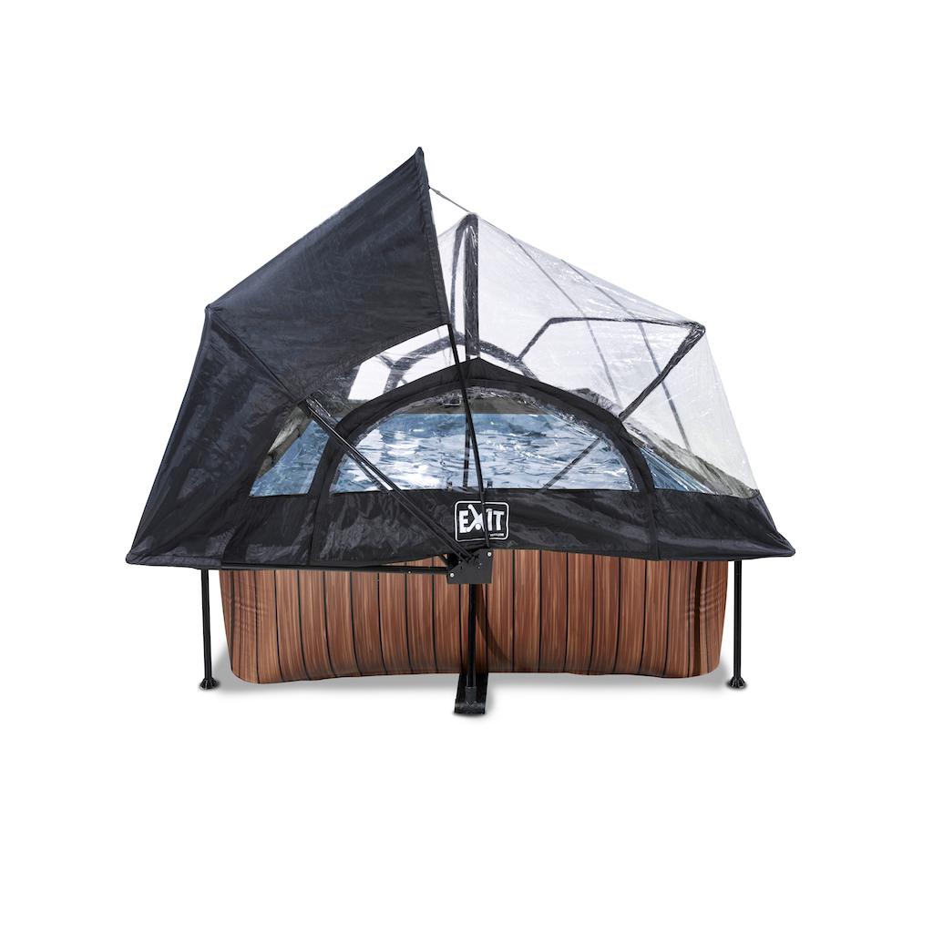 EXIT Piscine bois 220x150x65cm avec couvercle