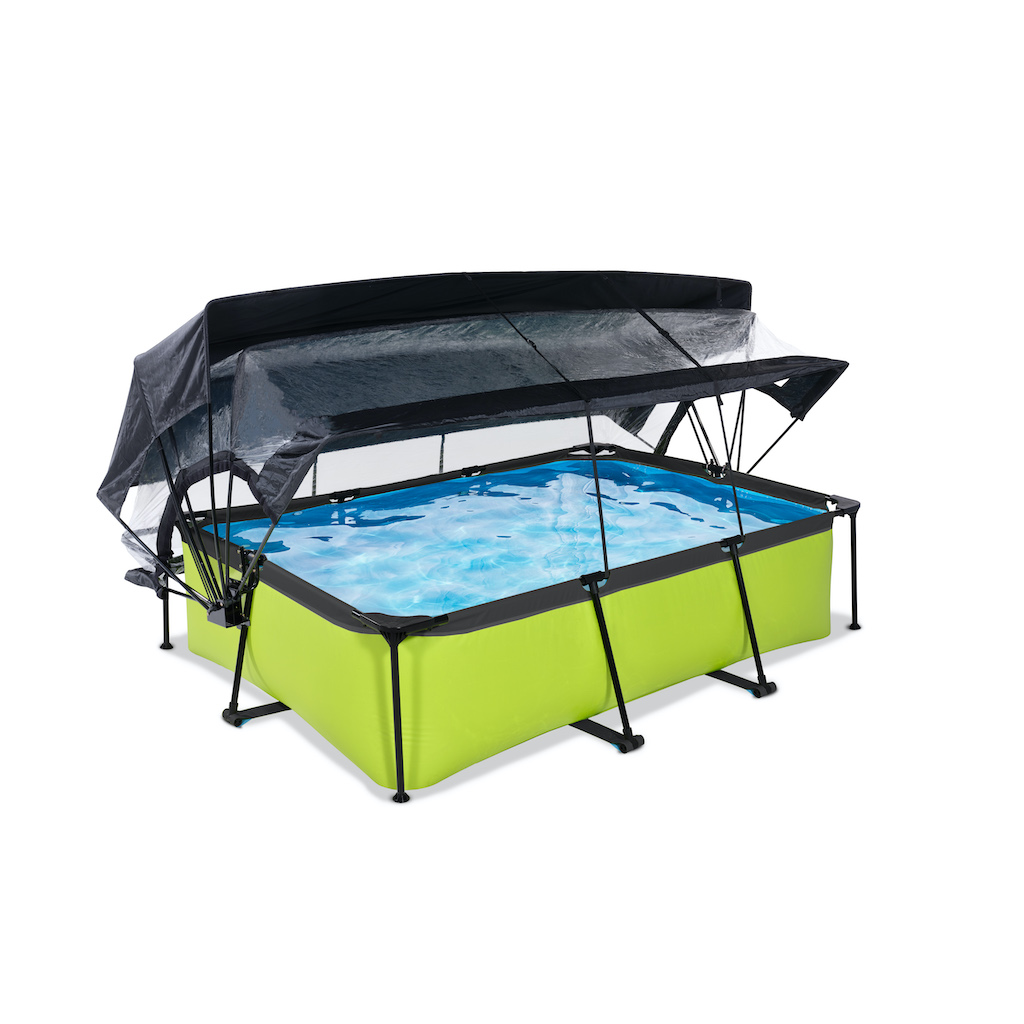 EXIT Piscine &agrave; la chaux 220x150x65cm avec auvent