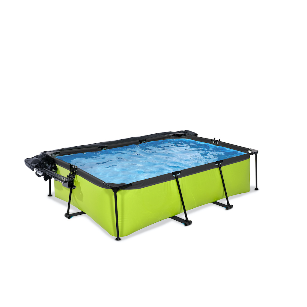 EXIT Piscine &agrave; la chaux 220x150x65cm avec auvent