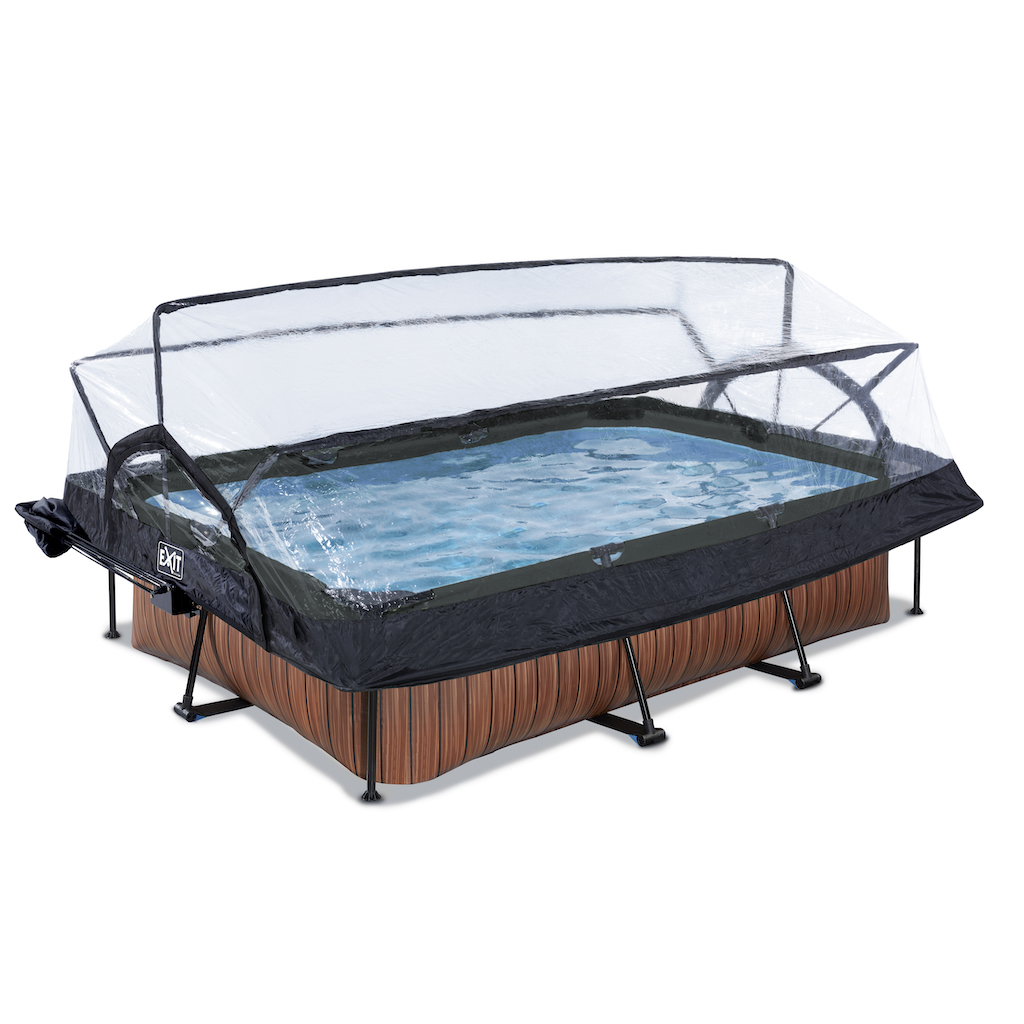 EXIT Piscine bois 300x200x65cm avec couvercle