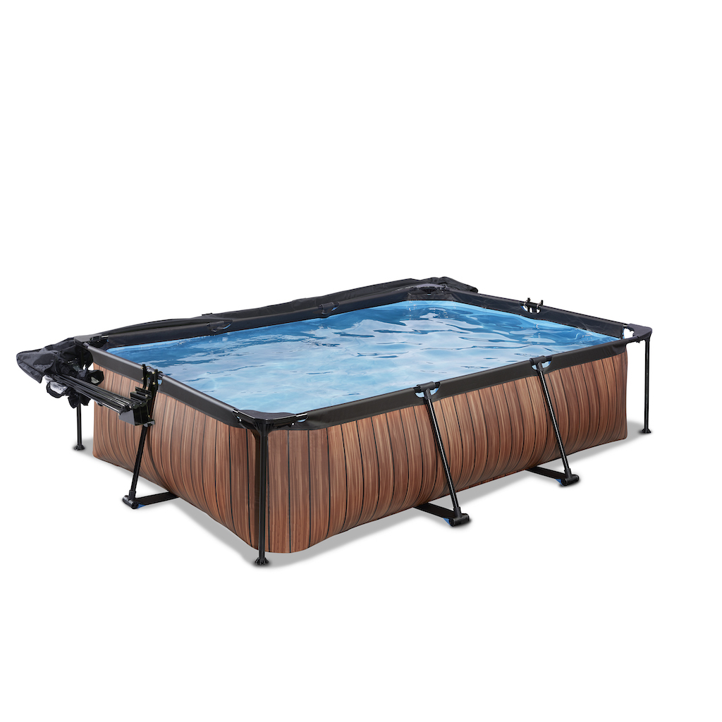 EXIT Piscine bois 300x200x65cm avec couvercle