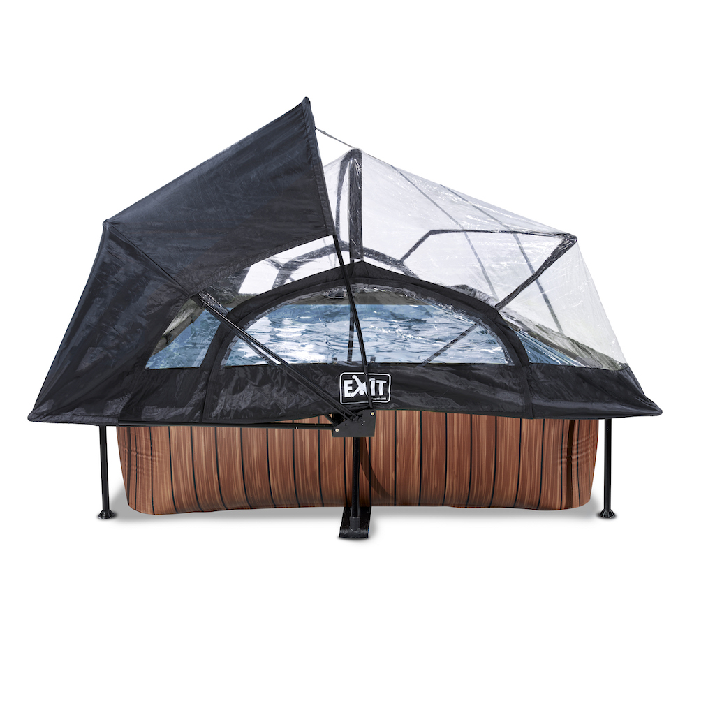 EXIT Piscine bois 300x200x65cm avec couvercle