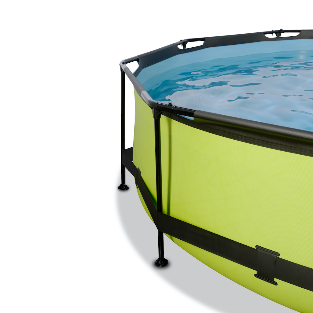EXIT Piscine &agrave; la chaux ø360x76cm avec auvent