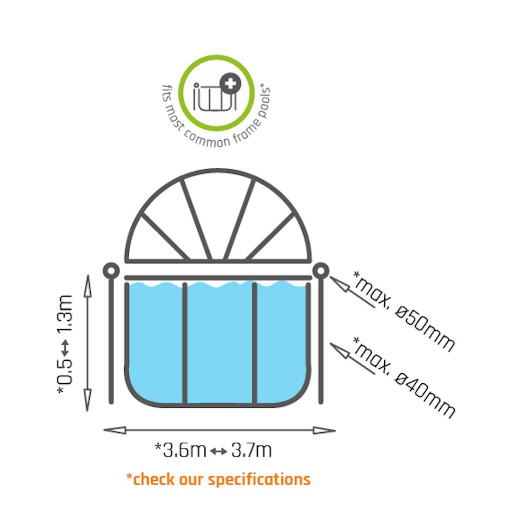 EXIT Abri de piscine diamètre 360cm