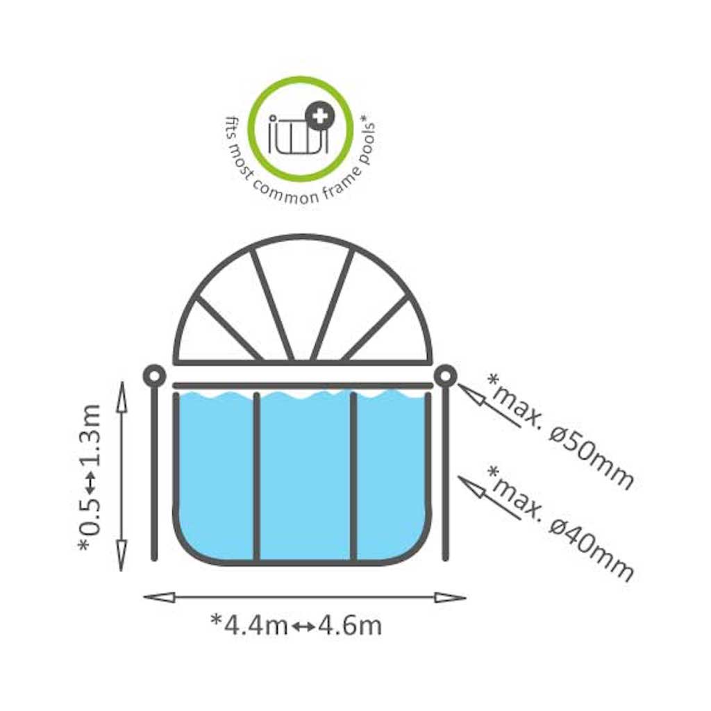 EXIT Abri de piscine diamètre 450cm
