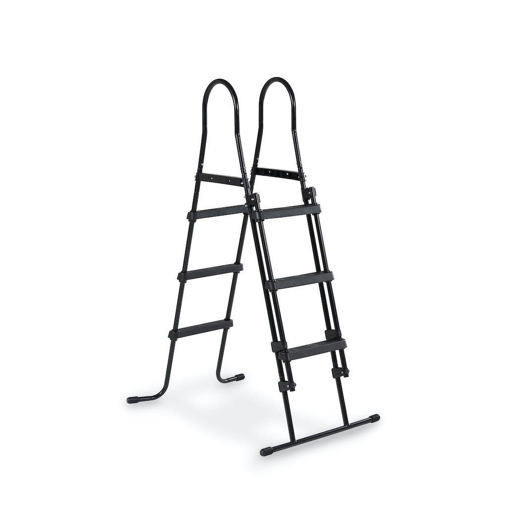 Escalier de piscine EXIT pour hauteur de cadre: de 91 &agrave; 107 cm - noir