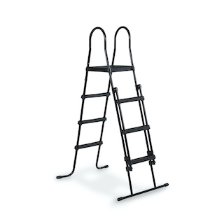 Escalier de piscine EXIT pour hauteur de cadre: de 108 &agrave; 122 cm - noir
