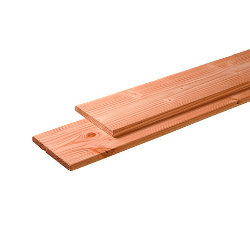 <BIG><B>Douglas plank 1 zijde geschaafd, 1 zijde fijnbezaagd 2,8 x 24,5 x 400 cm, onbehandeld.</B></BIG>