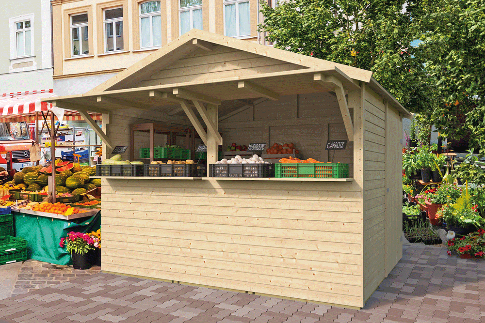 <BIG><B>Kiosque Noël avec feutre de toiture</B></BIG>