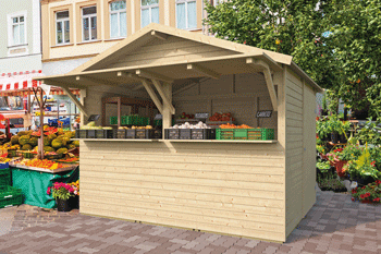 <BIG><B>Kiosque No&euml;l avec feutre de toiture</B></BIG>