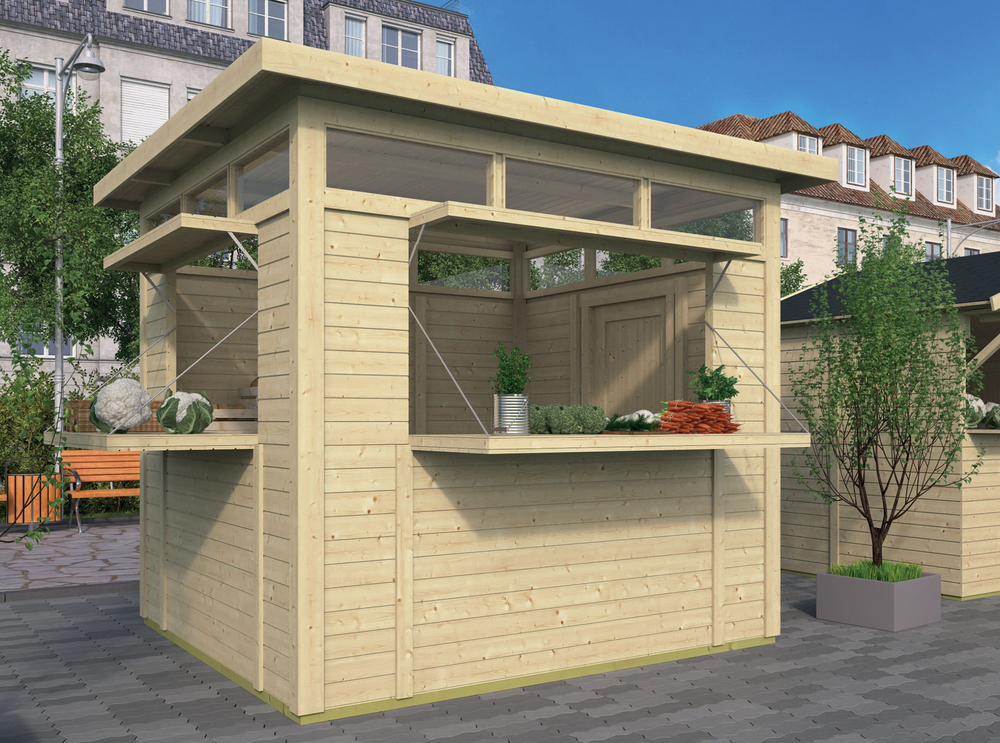 <BIG><B>Kiosk Claus avec feutre de toiture</B></BIG>