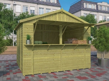 <BIG><B>Kiosque Santa avec feutre de toiture</B></BIG>