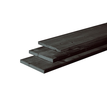 <BIG> <B> Planche de Douglas finement sci&eacute;e 2,5 x 25 x 400 cm, tremp&eacute; noir </B> </BIG>