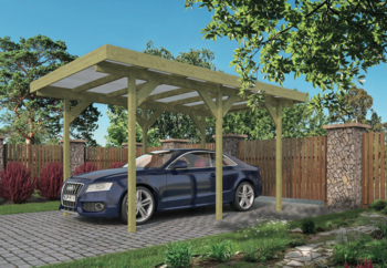 <BIG><B>Abri d'auto simple / annexe avec couverture de toit</B></BIG>