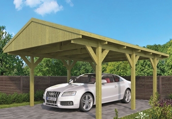 <BIG><B>Toit &agrave; pignon pour carport avec aquapan</B></BIG>