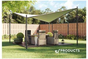 <BIG><B>Butterfly Gazebo Large avec toile couleur sable 300x300cm</B></BIG>