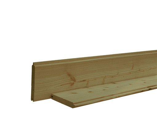 <BIG> <B> Profil de cabane en rondins rabot&eacute; Douglas 2,8 x 19,5 x 300 cm, vert impr&eacute;gn&eacute;. </B> </BIG>