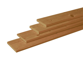 <BIG> <B> Planche rabot&eacute;e Douglas 1,8 x 16,0 x 180 cm, impr&eacute;gn&eacute;e de vert. </B> </BIG>